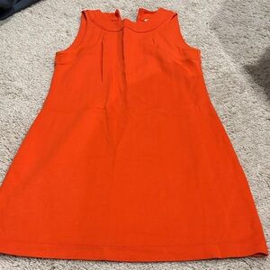 Vibrant Orange Sleeveless junior Dress free assembly